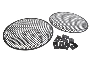 2 x 15 Speaker Grille - Black Metal With PVC Trim Includes 8 Clamps